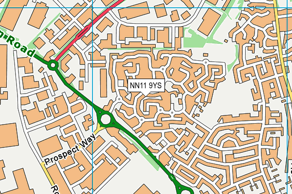 NN11 9YS map - OS VectorMap District (Ordnance Survey)