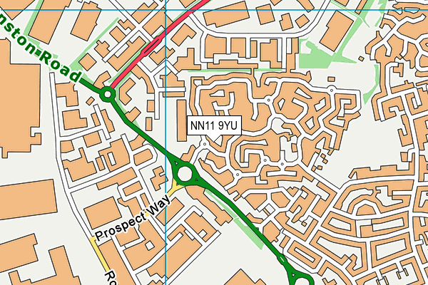 NN11 9YU map - OS VectorMap District (Ordnance Survey)