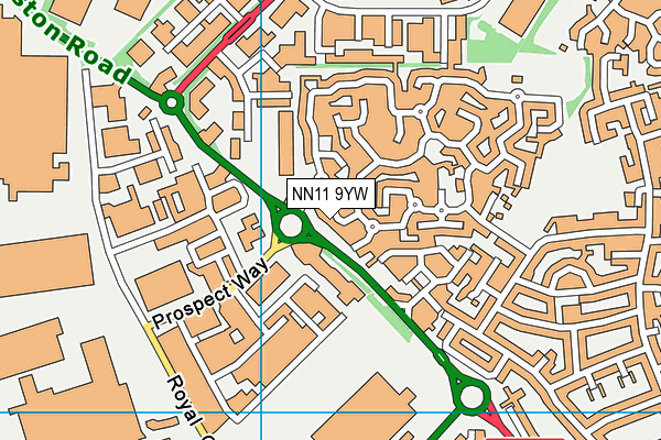 NN11 9YW map - OS VectorMap District (Ordnance Survey)