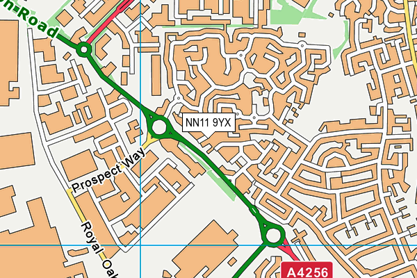 NN11 9YX map - OS VectorMap District (Ordnance Survey)