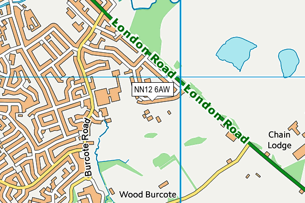 NN12 6AW map - OS VectorMap District (Ordnance Survey)