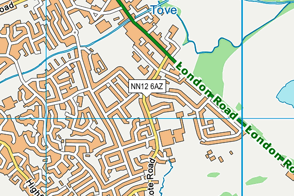 NN12 6AZ map - OS VectorMap District (Ordnance Survey)