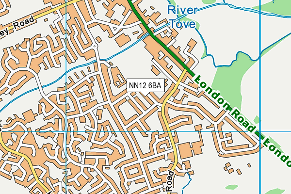 NN12 6BA map - OS VectorMap District (Ordnance Survey)