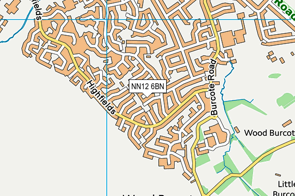 NN12 6BN map - OS VectorMap District (Ordnance Survey)