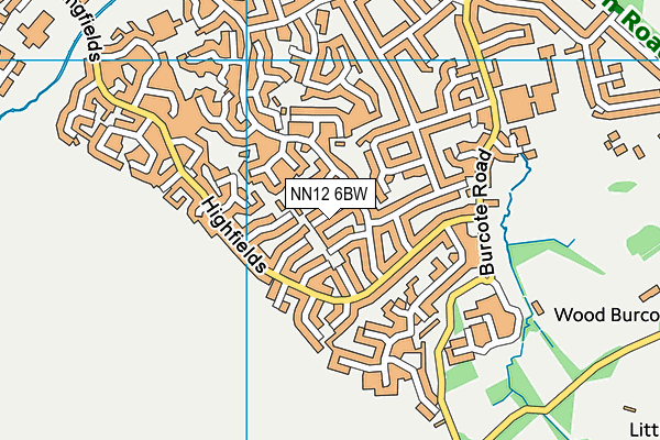 NN12 6BW map - OS VectorMap District (Ordnance Survey)