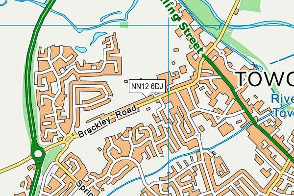 Sponne School map (NN12 6DJ) - OS VectorMap District (Ordnance Survey)