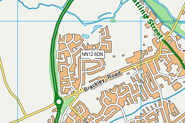 NN12 6DN map - OS VectorMap District (Ordnance Survey)