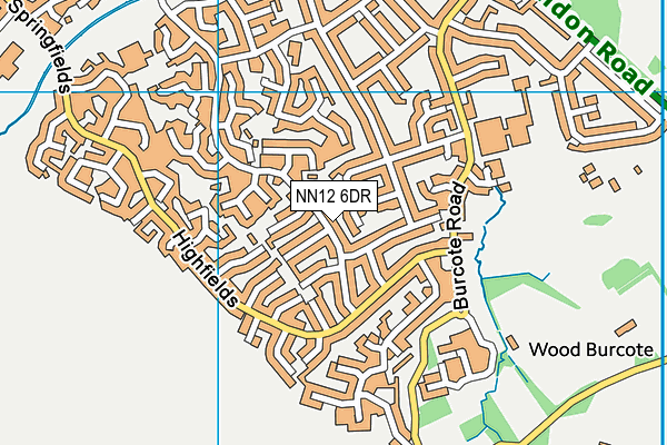 NN12 6DR map - OS VectorMap District (Ordnance Survey)