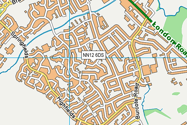 NN12 6DS map - OS VectorMap District (Ordnance Survey)