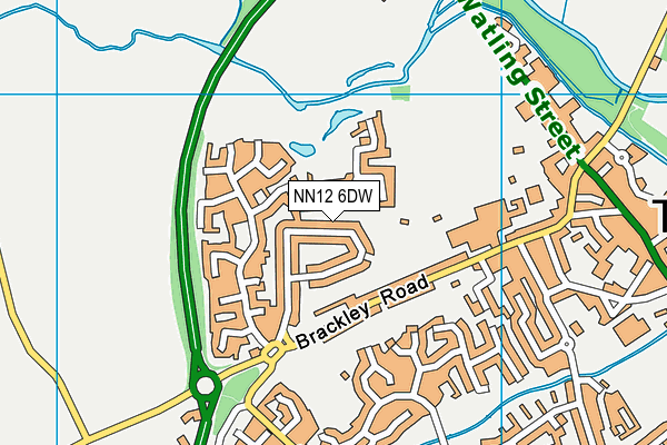 NN12 6DW map - OS VectorMap District (Ordnance Survey)