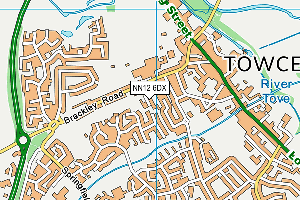 NN12 6DX map - OS VectorMap District (Ordnance Survey)