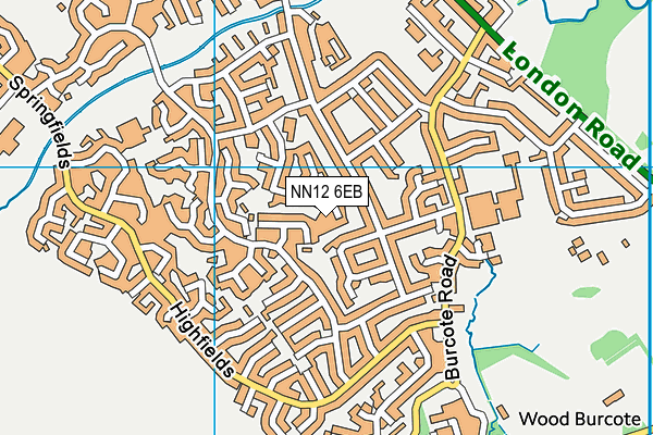 NN12 6EB map - OS VectorMap District (Ordnance Survey)