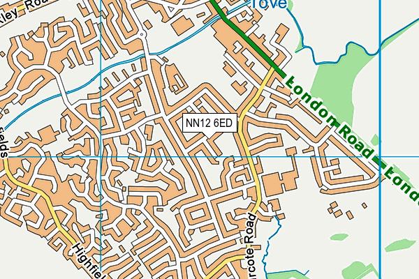 NN12 6ED map - OS VectorMap District (Ordnance Survey)