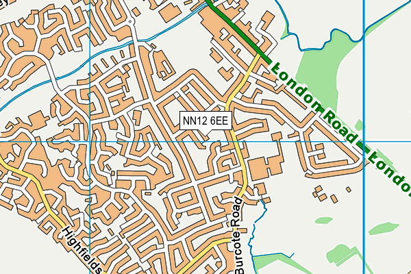 NN12 6EE map - OS VectorMap District (Ordnance Survey)