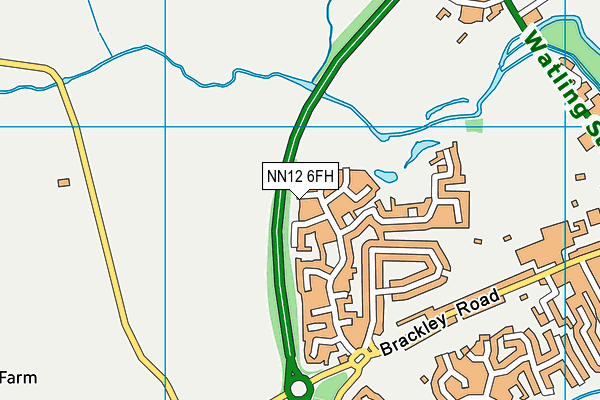 NN12 6FH map - OS VectorMap District (Ordnance Survey)
