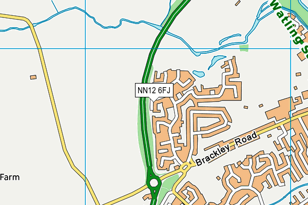 NN12 6FJ map - OS VectorMap District (Ordnance Survey)