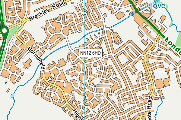 NN12 6HD map - OS VectorMap District (Ordnance Survey)