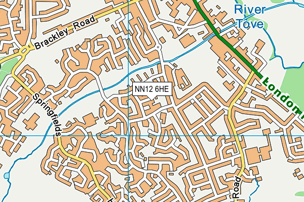 NN12 6HE map - OS VectorMap District (Ordnance Survey)