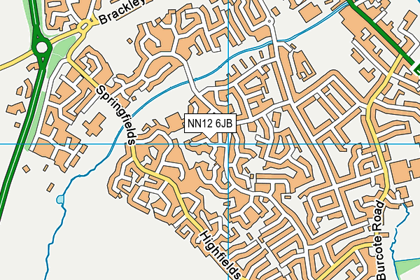 NN12 6JB map - OS VectorMap District (Ordnance Survey)