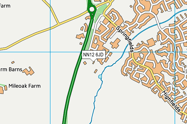 NN12 6JD map - OS VectorMap District (Ordnance Survey)