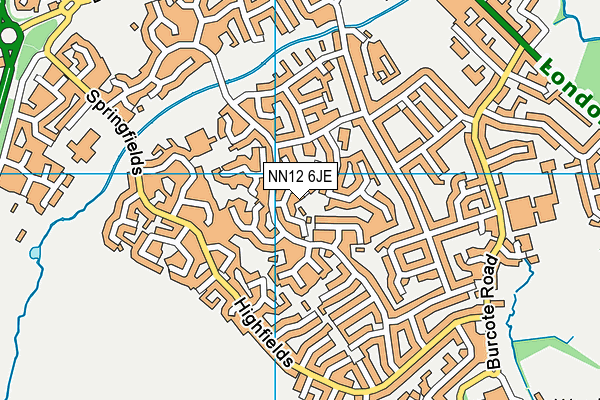 NN12 6JE map - OS VectorMap District (Ordnance Survey)