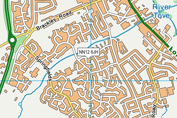 NN12 6JH map - OS VectorMap District (Ordnance Survey)