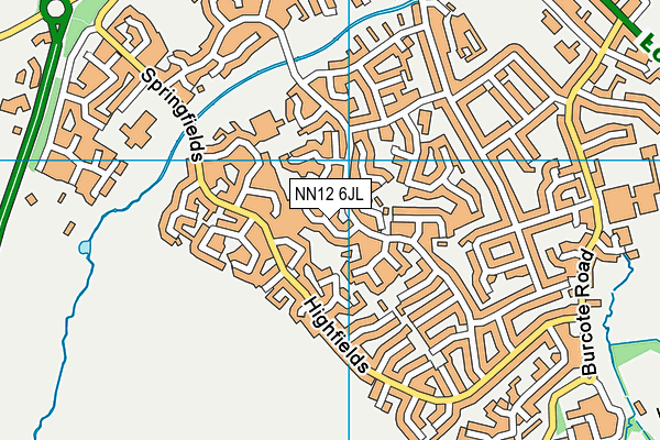 NN12 6JL map - OS VectorMap District (Ordnance Survey)