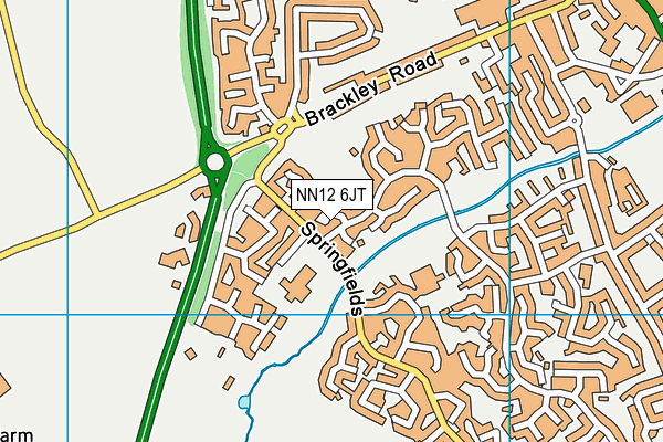 NN12 6JT map - OS VectorMap District (Ordnance Survey)