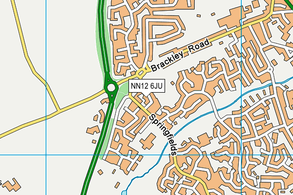 NN12 6JU map - OS VectorMap District (Ordnance Survey)