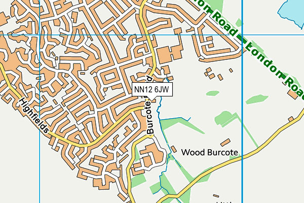 NN12 6JW map - OS VectorMap District (Ordnance Survey)