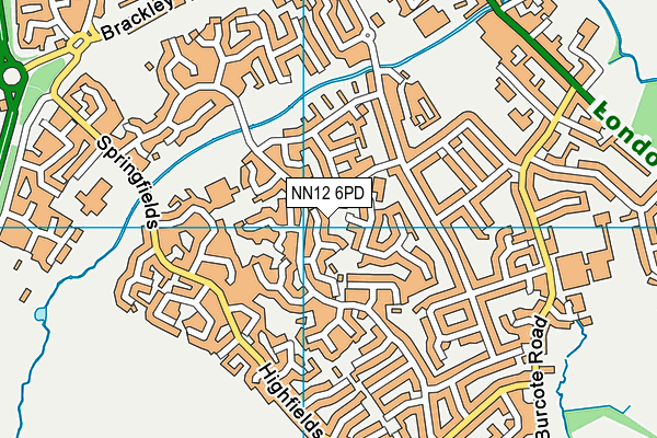 NN12 6PD map - OS VectorMap District (Ordnance Survey)