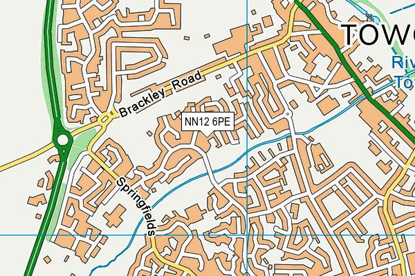 NN12 6PE map - OS VectorMap District (Ordnance Survey)