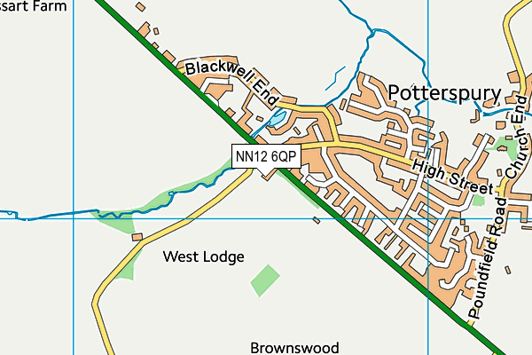 NN12 6QP map - OS VectorMap District (Ordnance Survey)