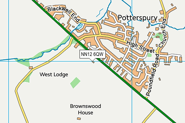 NN12 6QW map - OS VectorMap District (Ordnance Survey)