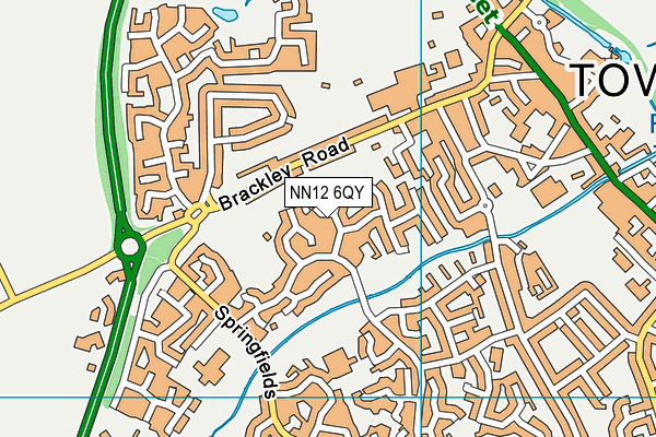 NN12 6QY map - OS VectorMap District (Ordnance Survey)