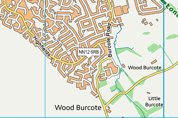 NN12 6RB map - OS VectorMap District (Ordnance Survey)