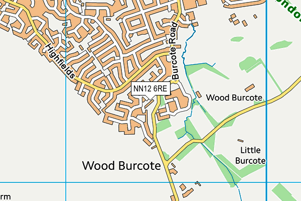 NN12 6RE map - OS VectorMap District (Ordnance Survey)