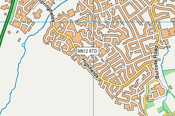 NN12 6TD map - OS VectorMap District (Ordnance Survey)