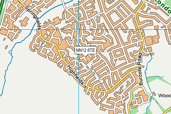NN12 6TE map - OS VectorMap District (Ordnance Survey)