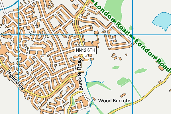 NN12 6TH map - OS VectorMap District (Ordnance Survey)