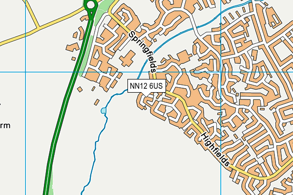 NN12 6US map - OS VectorMap District (Ordnance Survey)