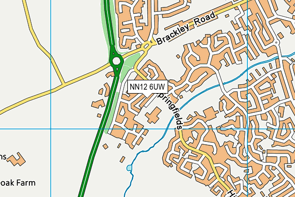 Towcester Centre For Leisure map (NN12 6UW) - OS VectorMap District (Ordnance Survey)