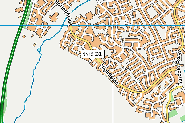 NN12 6XL map - OS VectorMap District (Ordnance Survey)