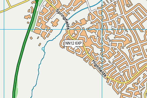 NN12 6XP map - OS VectorMap District (Ordnance Survey)