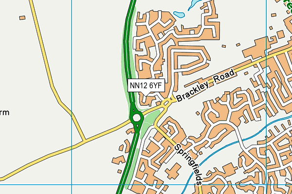 NN12 6YF map - OS VectorMap District (Ordnance Survey)