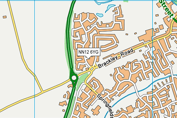 NN12 6YG map - OS VectorMap District (Ordnance Survey)