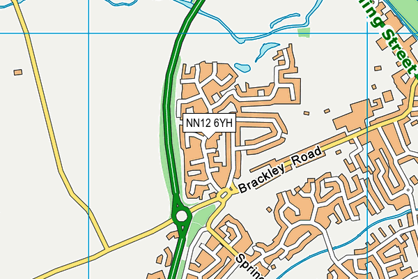 NN12 6YH map - OS VectorMap District (Ordnance Survey)