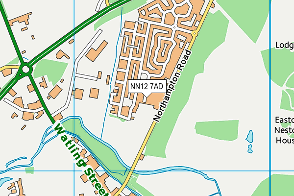 NN12 7AD map - OS VectorMap District (Ordnance Survey)