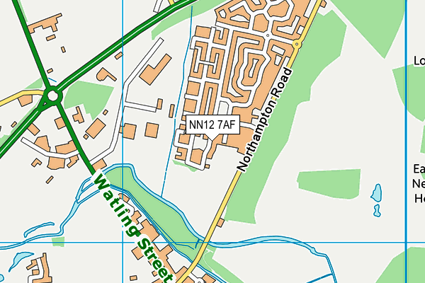 NN12 7AF map - OS VectorMap District (Ordnance Survey)