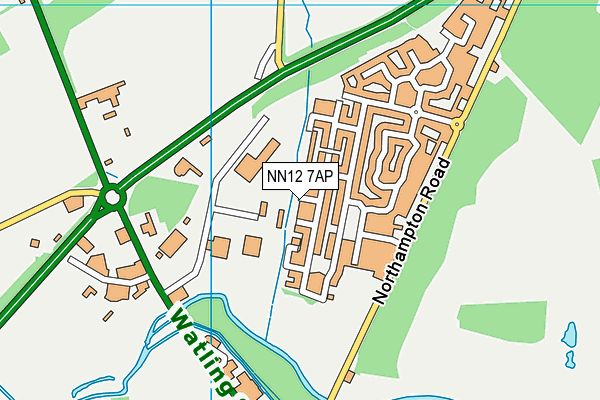 NN12 7AP map - OS VectorMap District (Ordnance Survey)